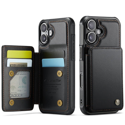 RFID Flip Leather Wallet Phone Case - Black