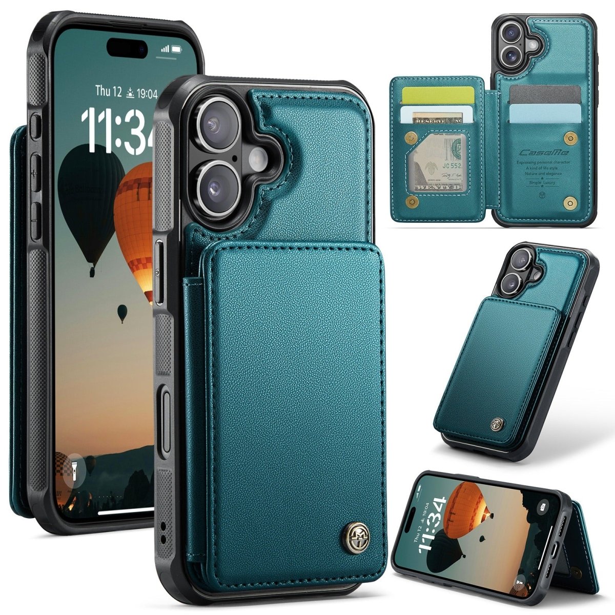 RFID Flip Leather Wallet Phone Case