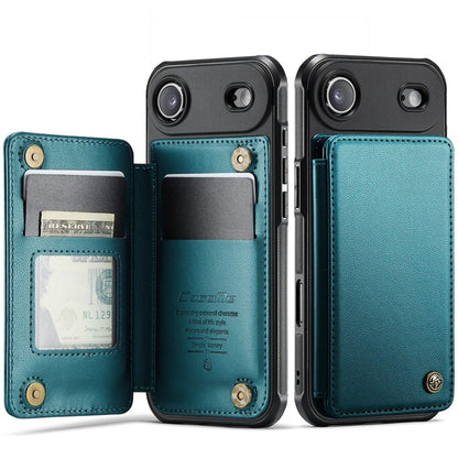 RFID Flip Leather Wallet Phone Case - Teal