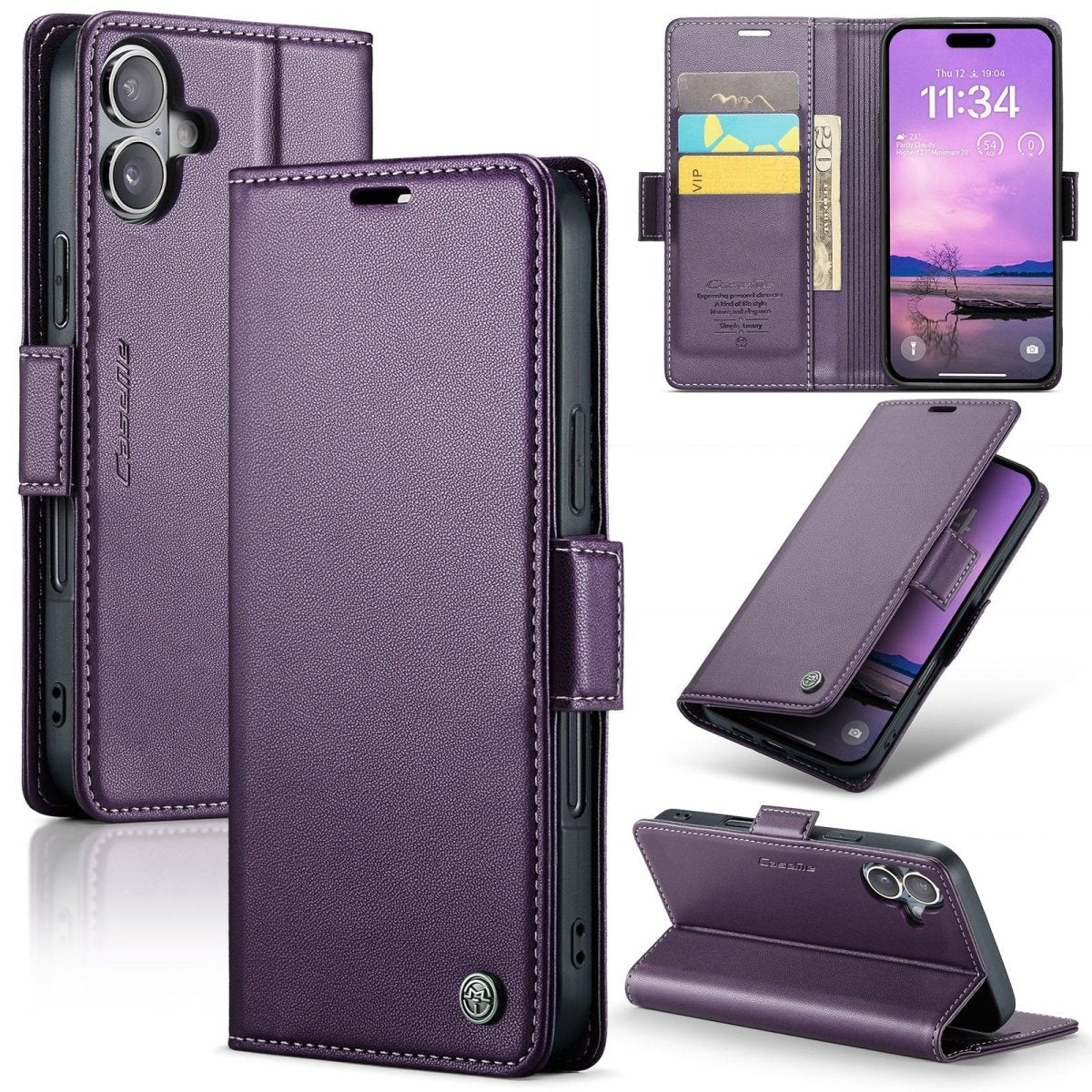 RFID Leather Card Holder Phone Case