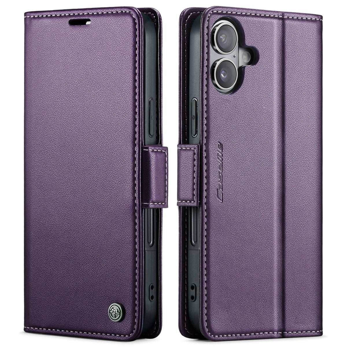 RFID Leather Card Holder Phone Case - Purple