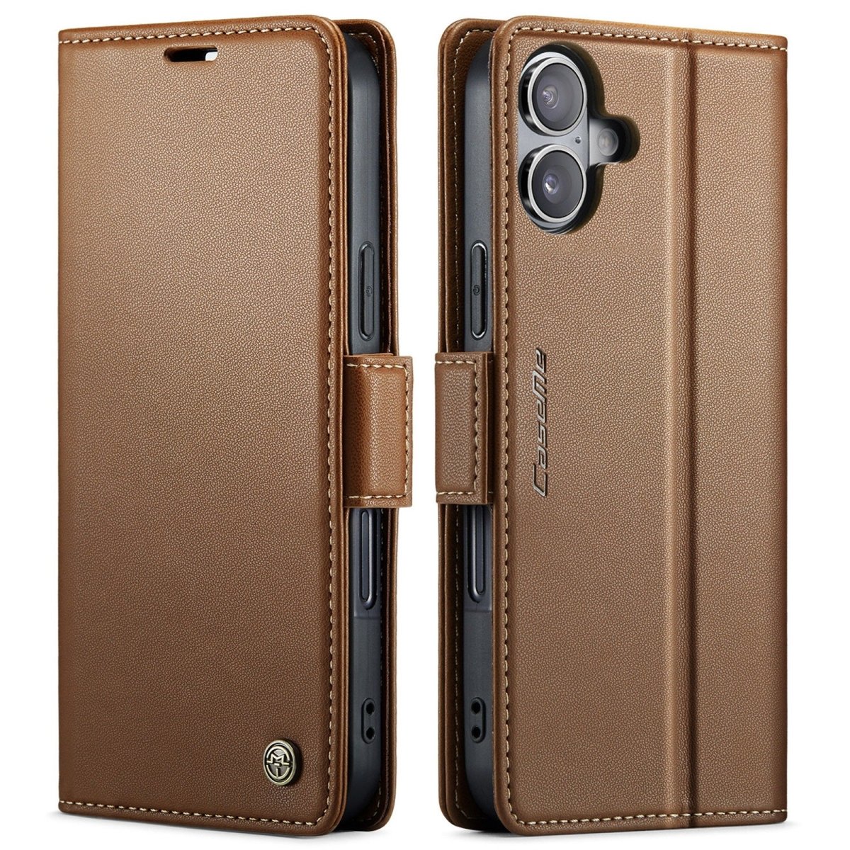 RFID Leather Card Holder Phone Case - Brown