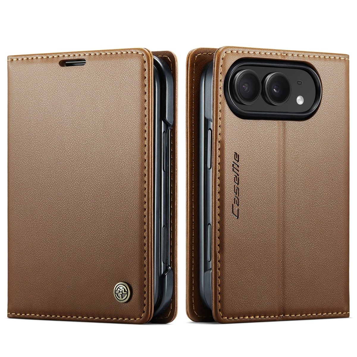 RFID Leather Card Holder Phone Case - Brown