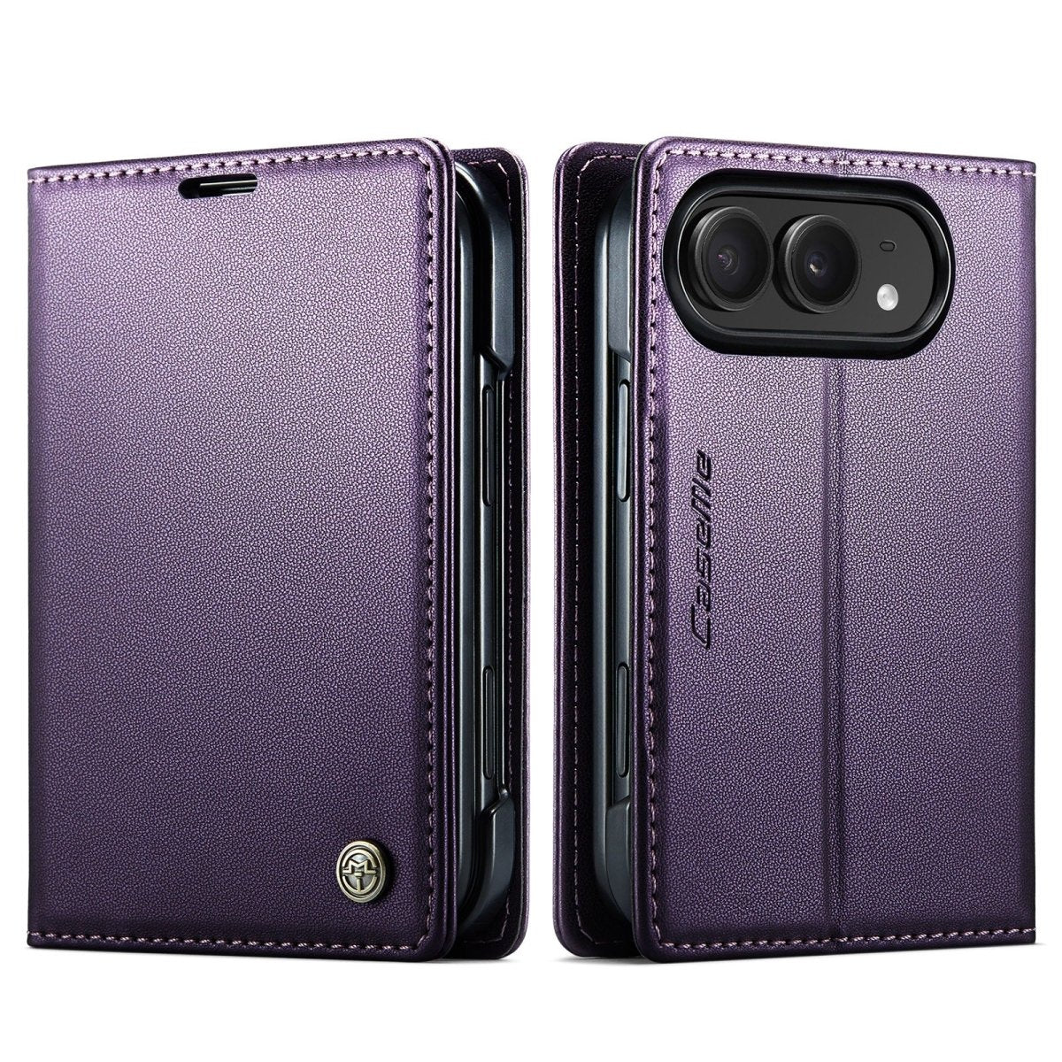 RFID Leather Card Holder Phone Case - Purple