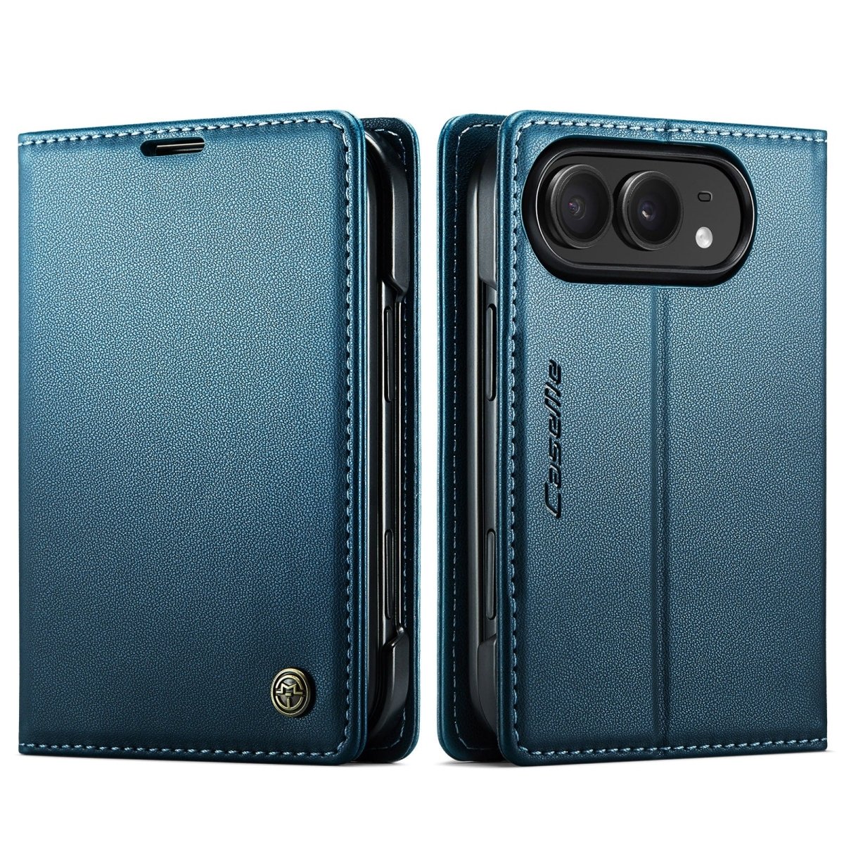RFID Leather Card Holder Phone Case - Blue
