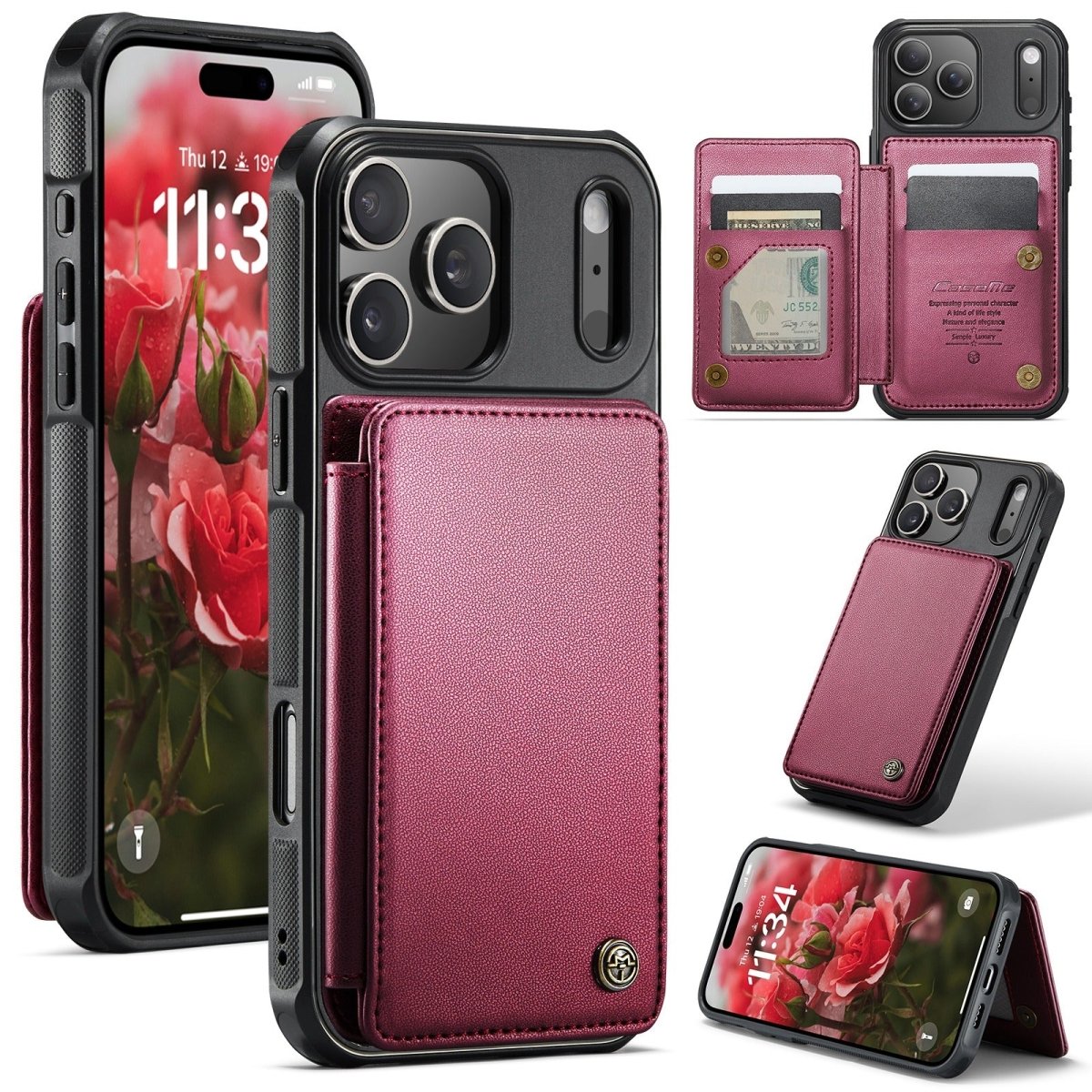 RFID Flip Leather Wallet Phone Case