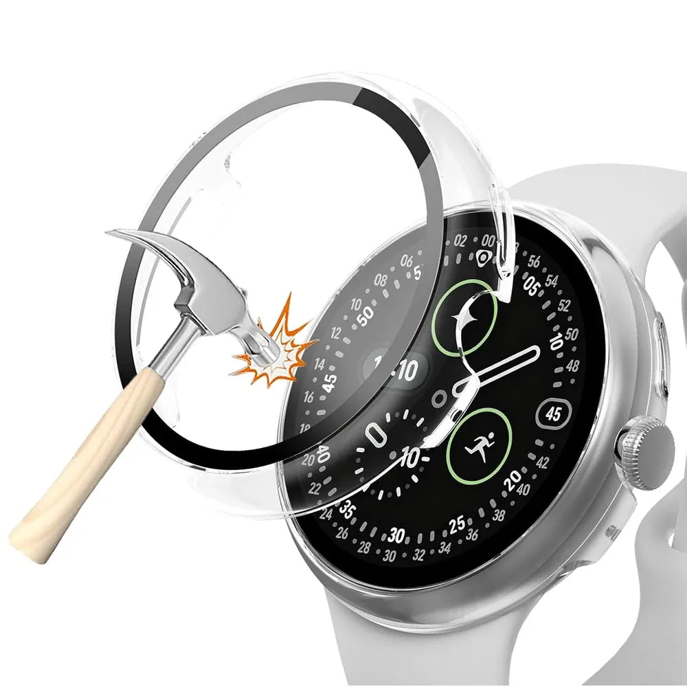 Tempered Glass Case For Google Pixel Watch - Transparent