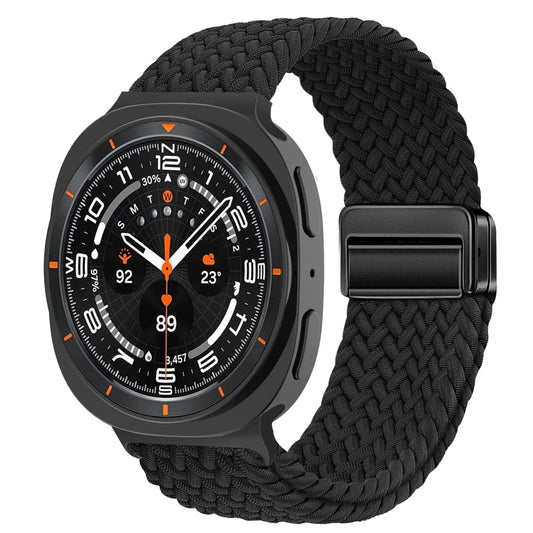 Braided Magnetic Sports Band For Samsung Watch 8 - Black