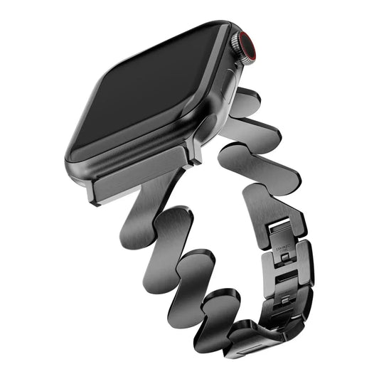 Stainless Steel Ladies Watch Band - Black