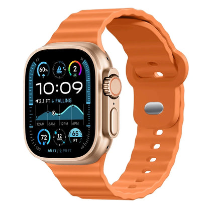 Ribbed Sports Watch Band - Orange