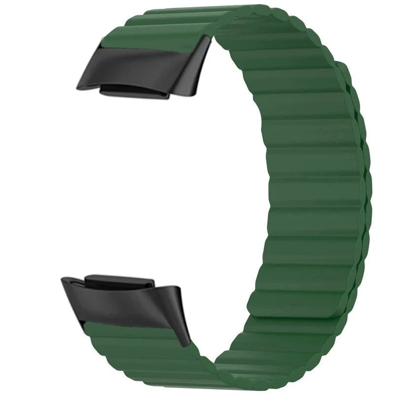 Magnetic Silicone Band For Fitbit Charge - Green