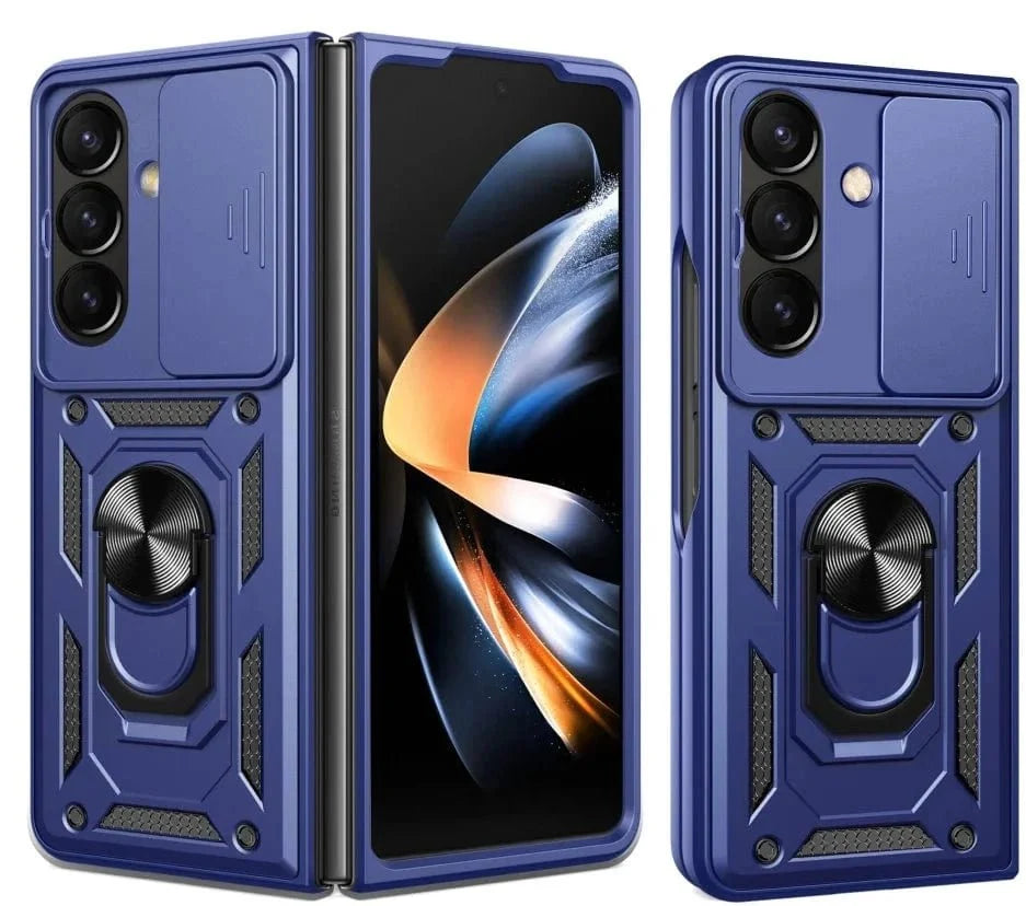 Magnetic Shockproof Case With Camera Cover For Samsung Z Fold - Blue