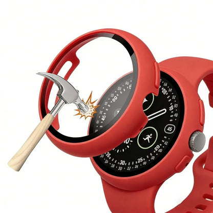 Tempered Glass Case For Google Pixel Watch - Red