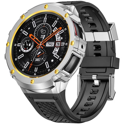 Tactical Band With Shockproof Case For Samsung Watch - Silver Gold