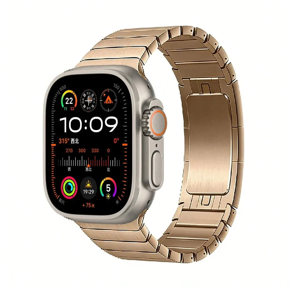 Link Stainless Steel Watch Band - Rose Gold
