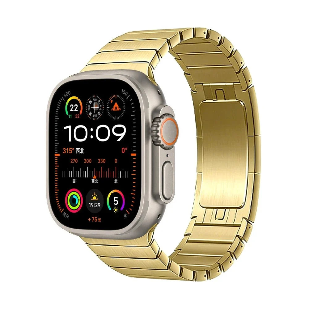 Link Stainless Steel Watch Band - Gold