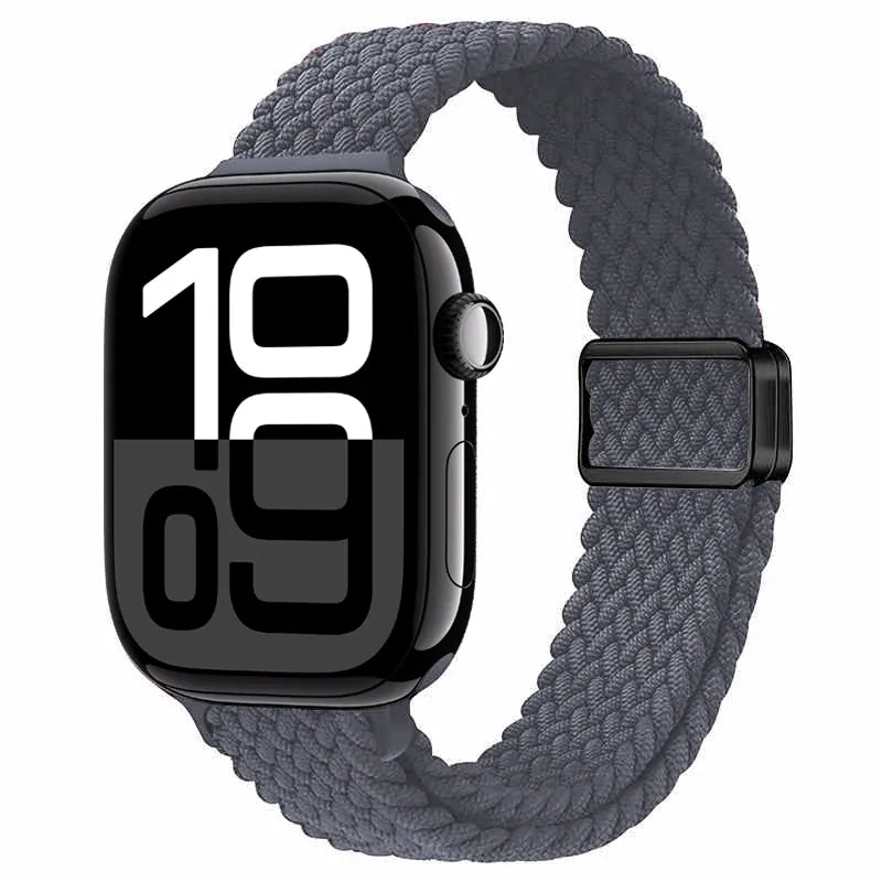 Slim Braided Magnetic Sports Watch Band - Gray