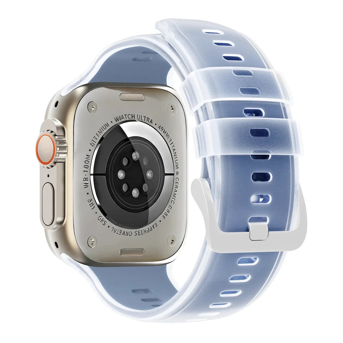 Transparent Silicone Watch Band - Sky Blue
