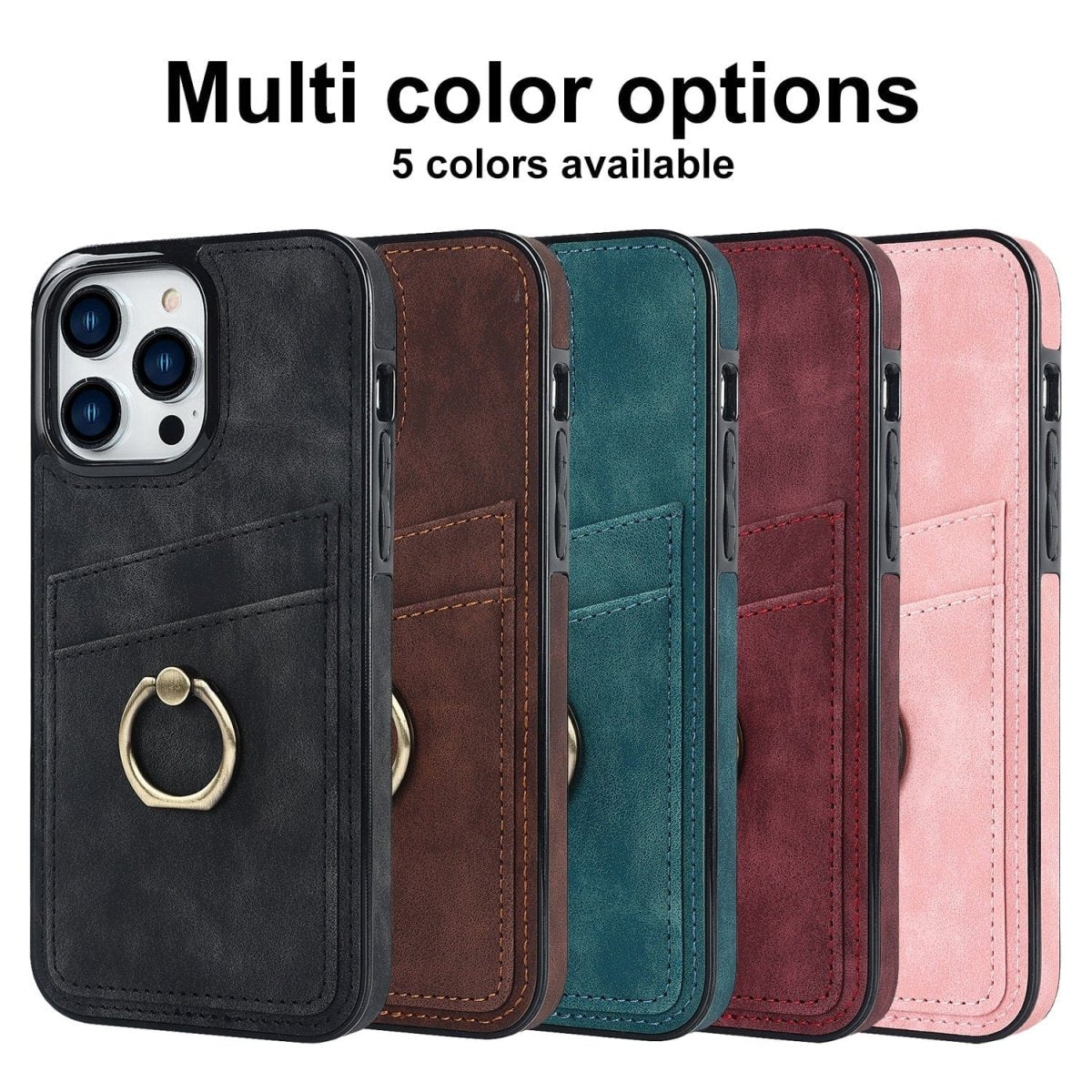 Matte Leather Cardholder Phone Case