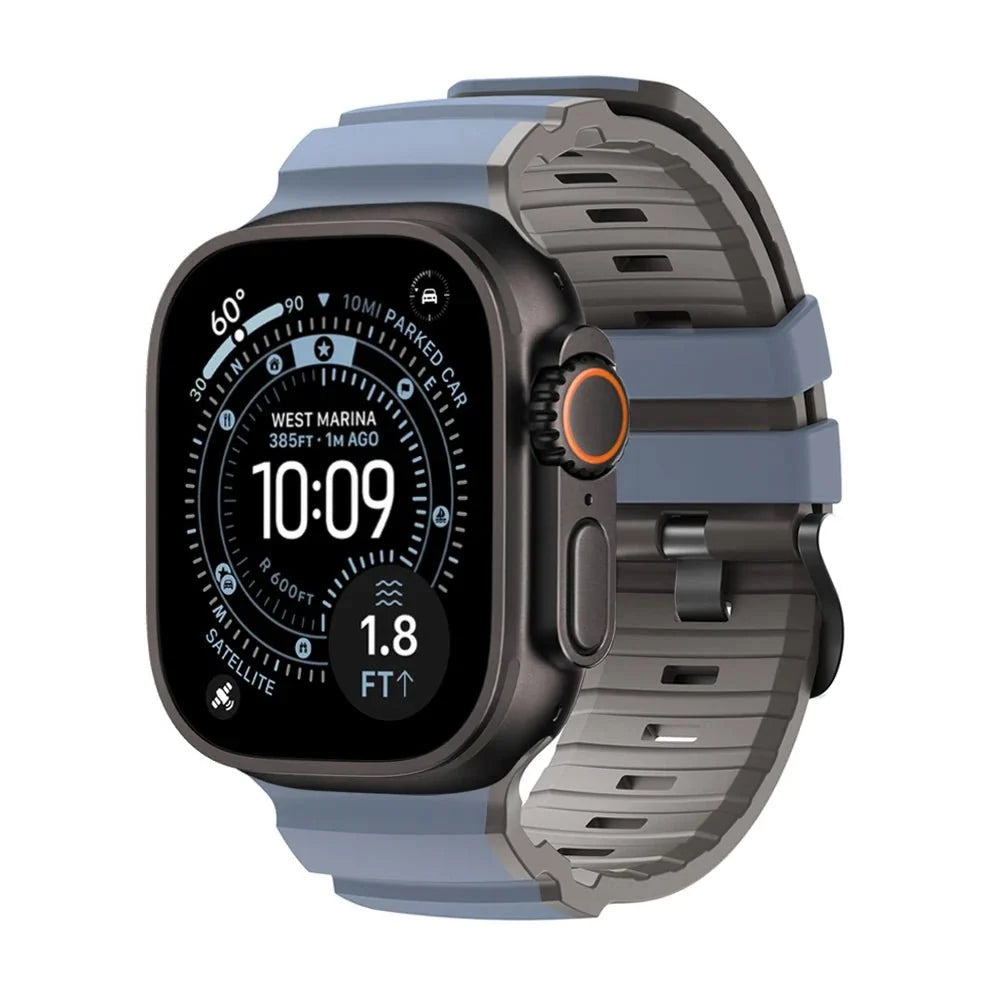 Tactical Silicone Watch Band - Blue Gray