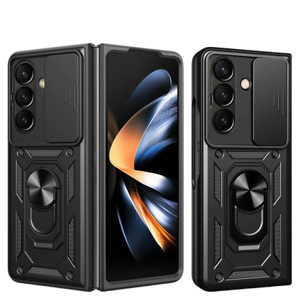 Magnetic Shockproof Case With Camera Cover For Samsung Z Fold - Black