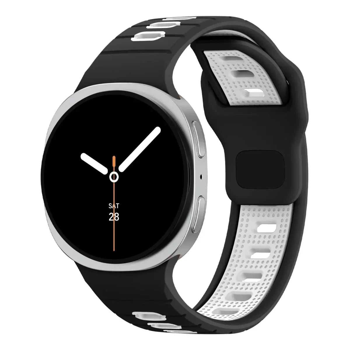 2 Tone Sports Band for Samsung Watch 8 - Black White