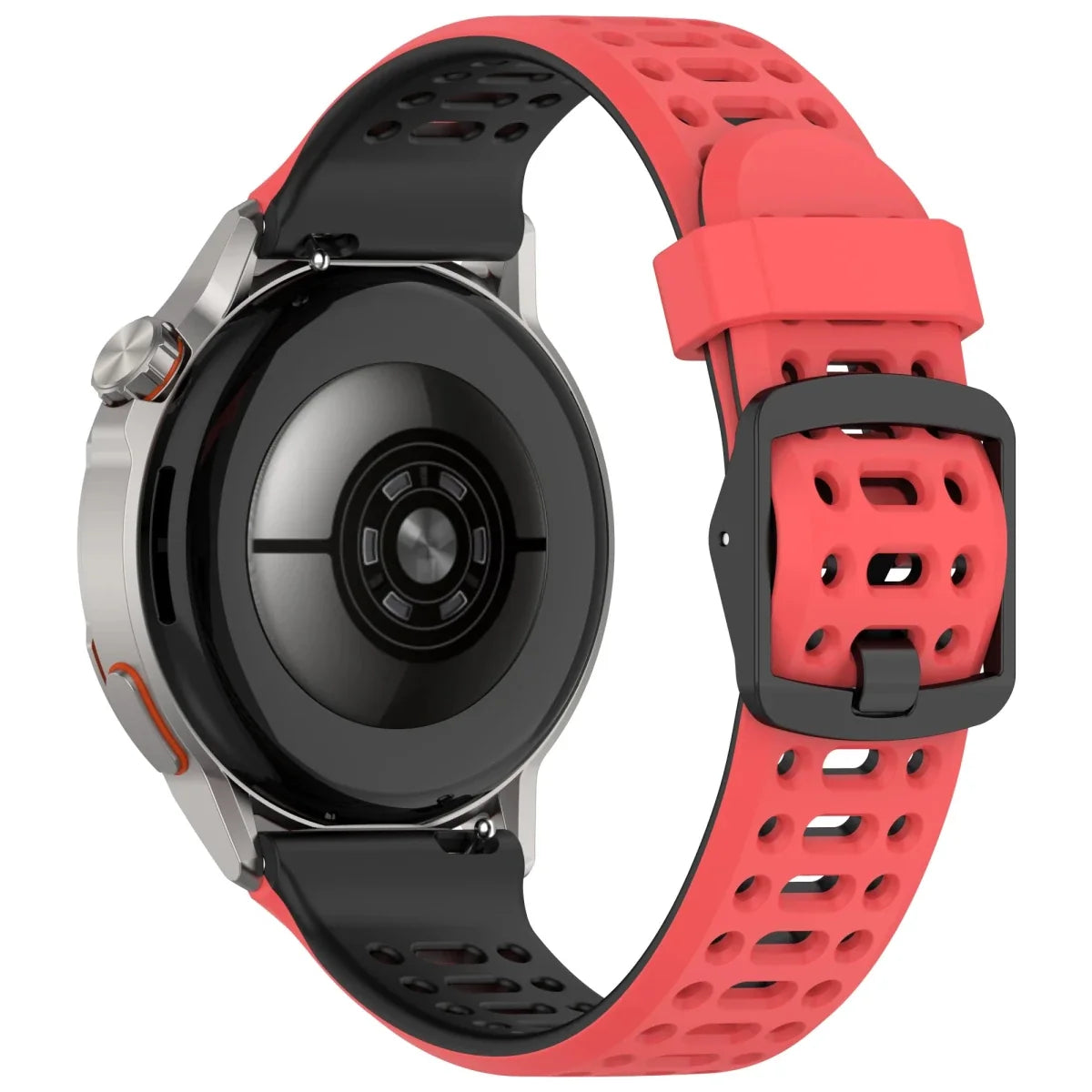 2 Tone Buckle Sports Band For Samsung Watch - Red Black