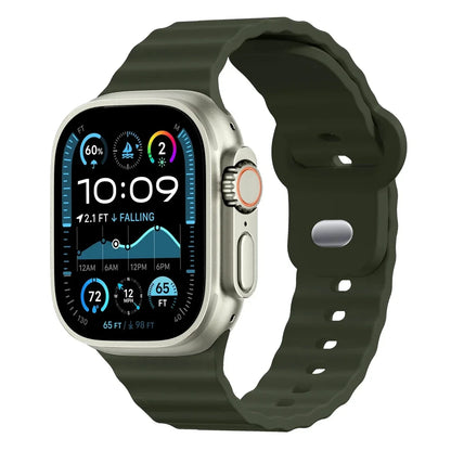 Ribbed Sports Watch Band - Deep Green