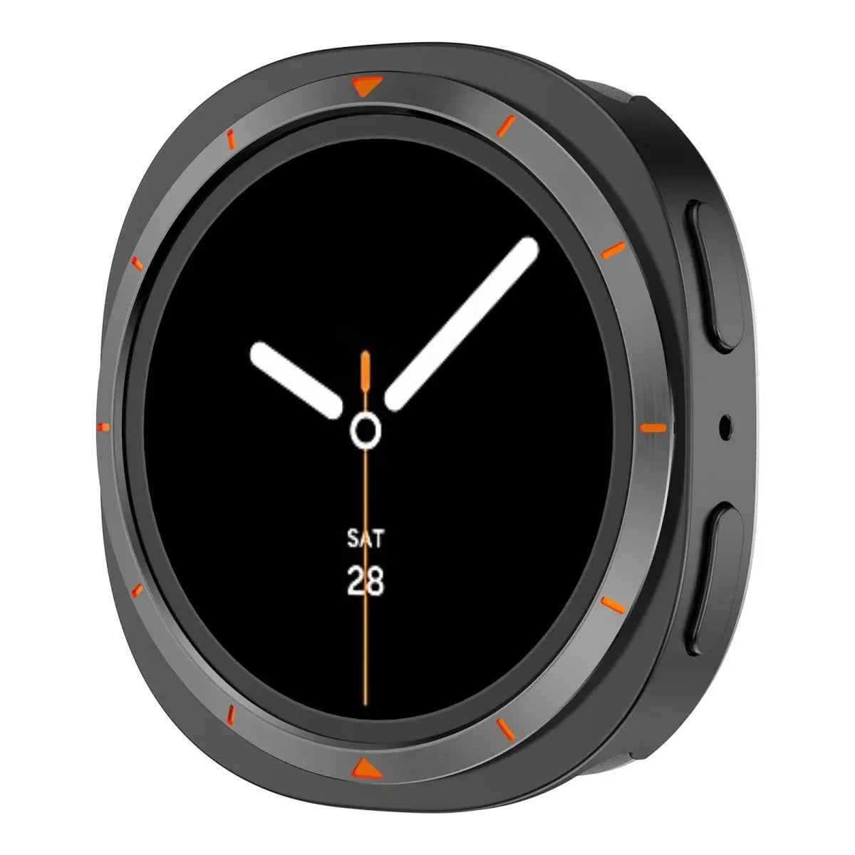 Metal Case For Samsung Watch 8 - Black Orange