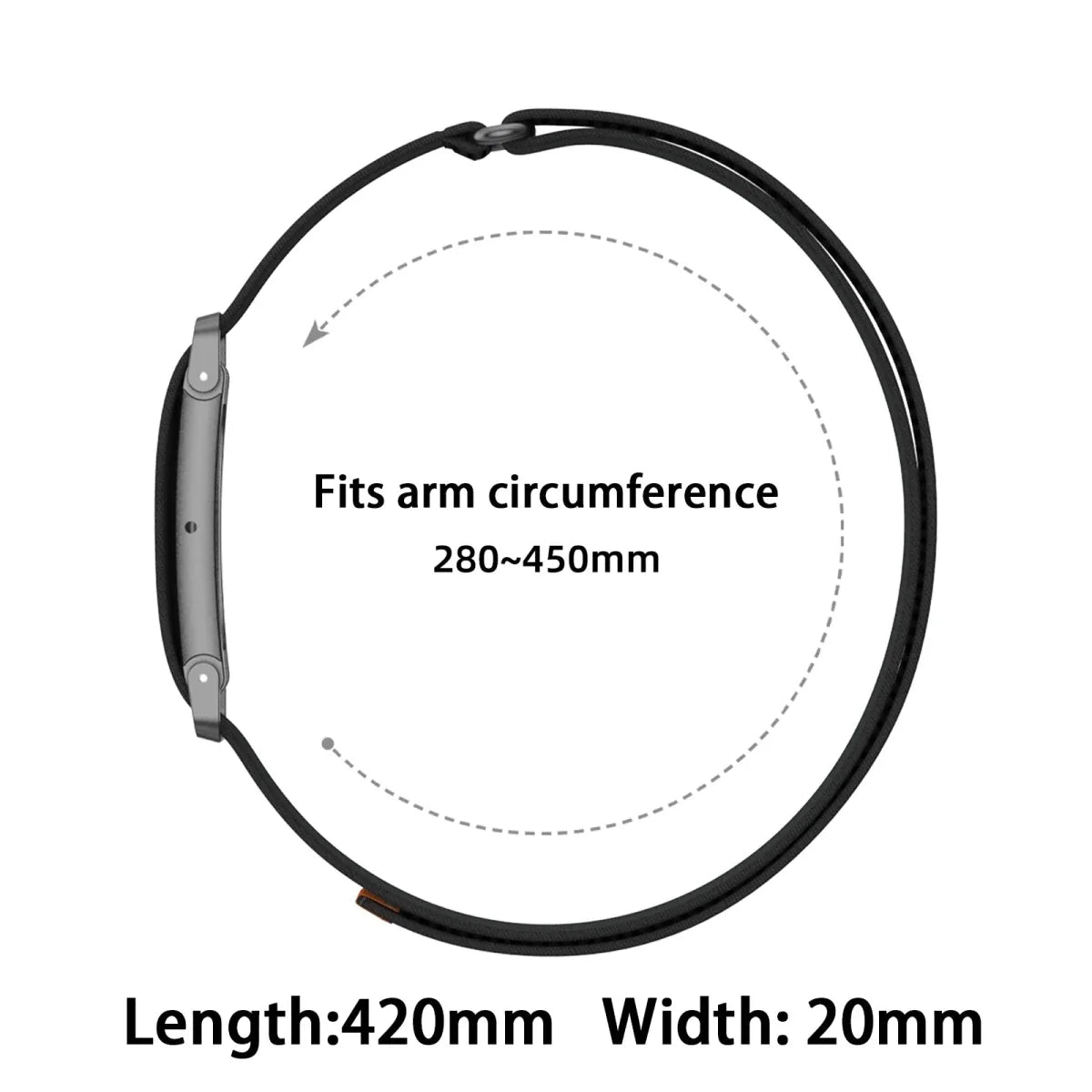 Woven Nylon Loop Armband For Fitbit Air