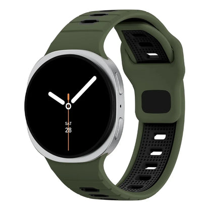2 Tone Sports Band for Samsung Watch 8 - Green Black