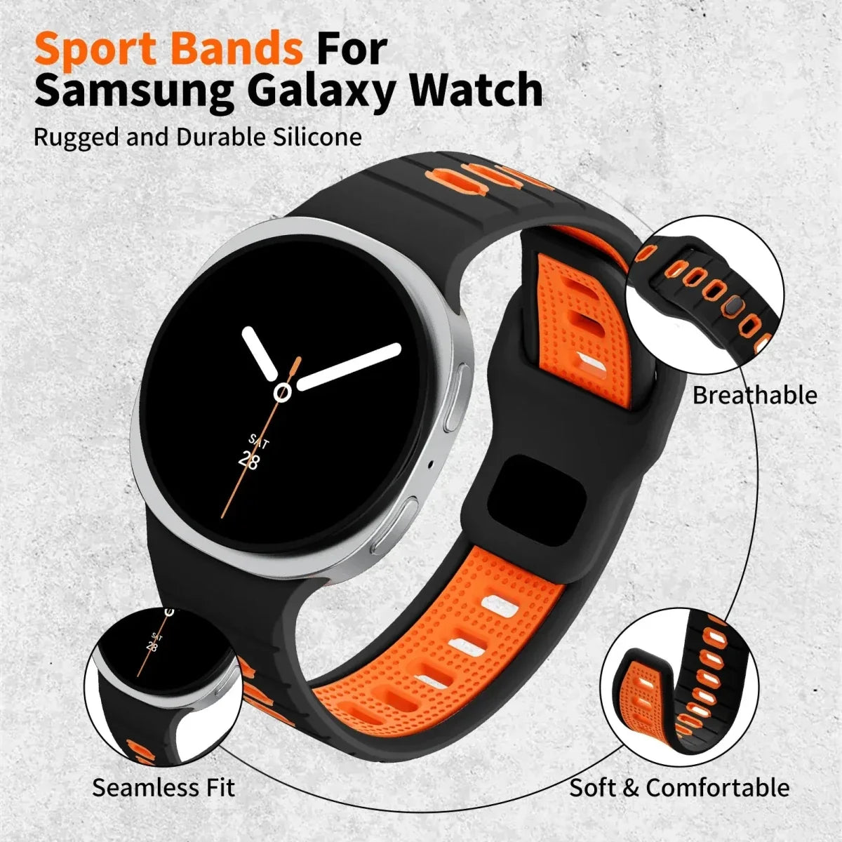 2 Tone Sports Band for Samsung Watch 8