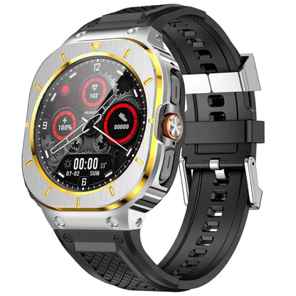 Tactical Band With Shockproof Case For Samsung Watch Ultra - Silver Gold
