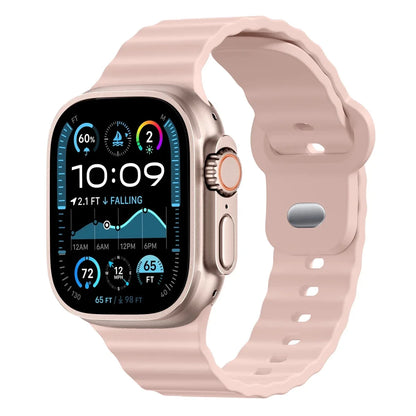 Ribbed Sports Watch Band - Pink Sand