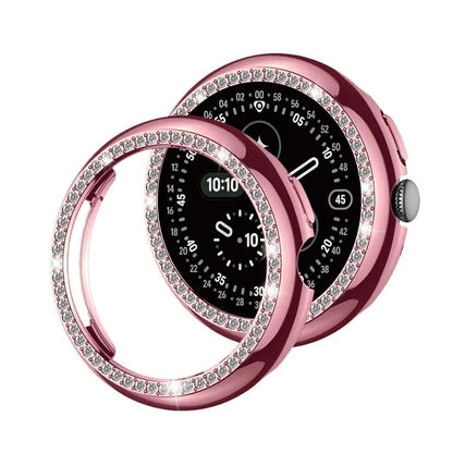 Rhinestone Diamond Case For Google Pixel Watch - Pink