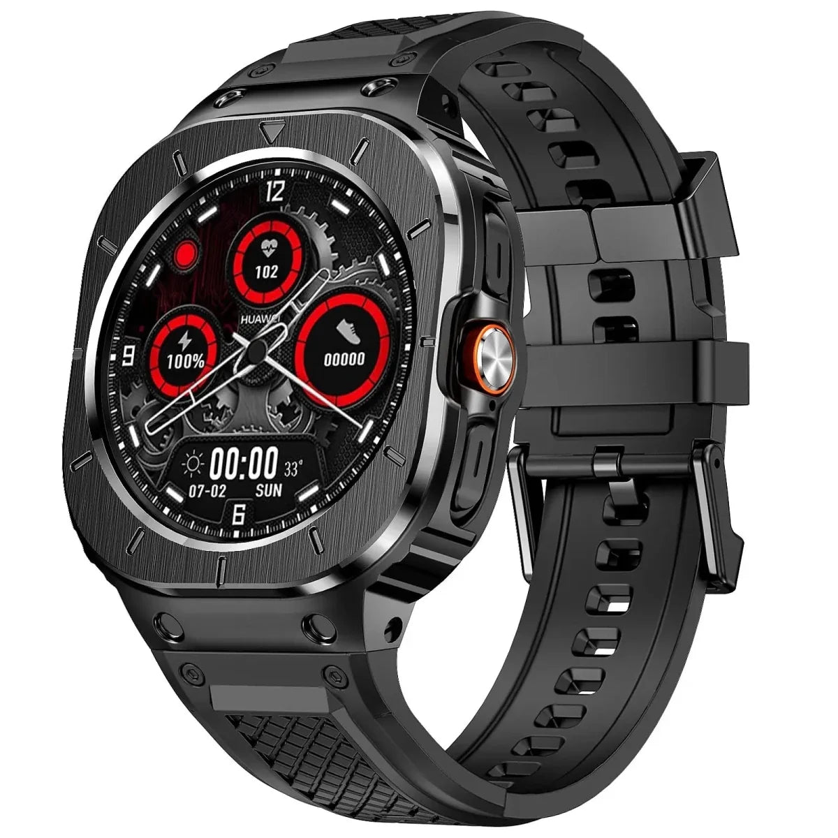 Tactical Band With Shockproof Case For Samsung Watch Ultra - Black