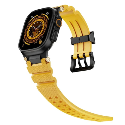 Mens Watch Band - Yellow- Black