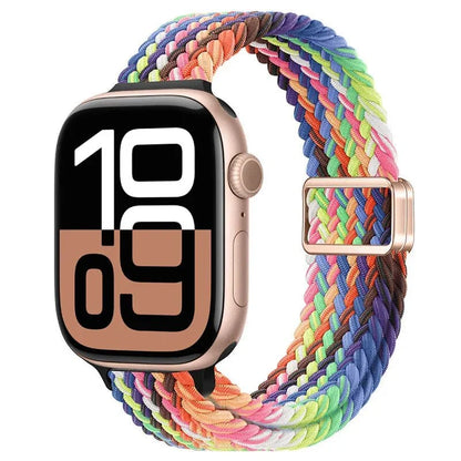 Slim Braided Magnetic Sports Watch Band - Rainbow 2
