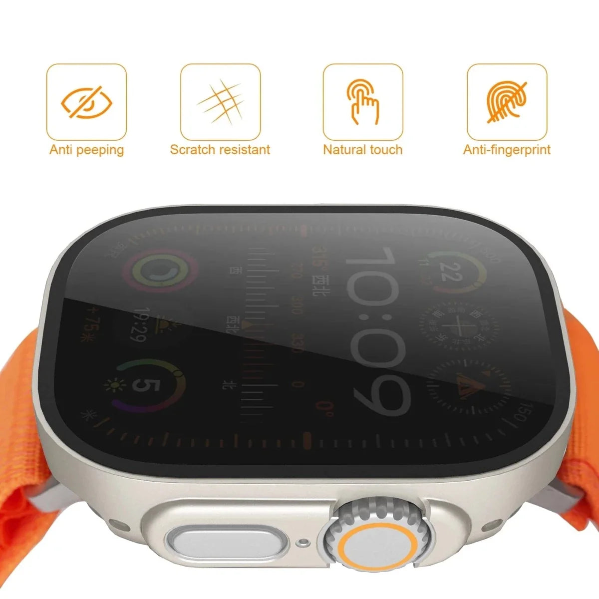 Privacy Tempered Glass Watch Screen Protector