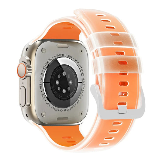 Transparent Silicone Watch Band - Orange