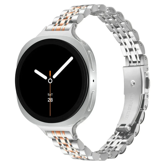 Slim Stainless Steel Bracelet Band For Samsung Watch 8 - Slim Silver Rose