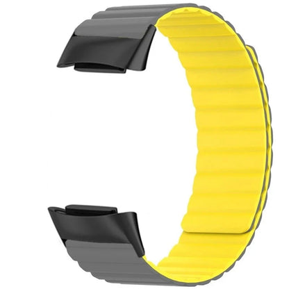 Magnetic Silicone Band For Fitbit Charge - Gray Yellow