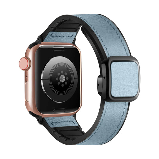 Leather Sport Watch Band - Blue