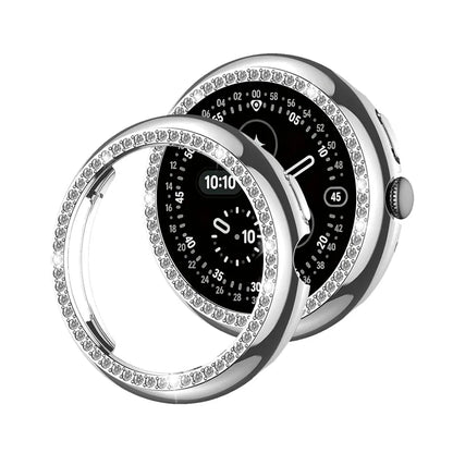 Rhinestone Diamond Case For Google Pixel Watch - Silver