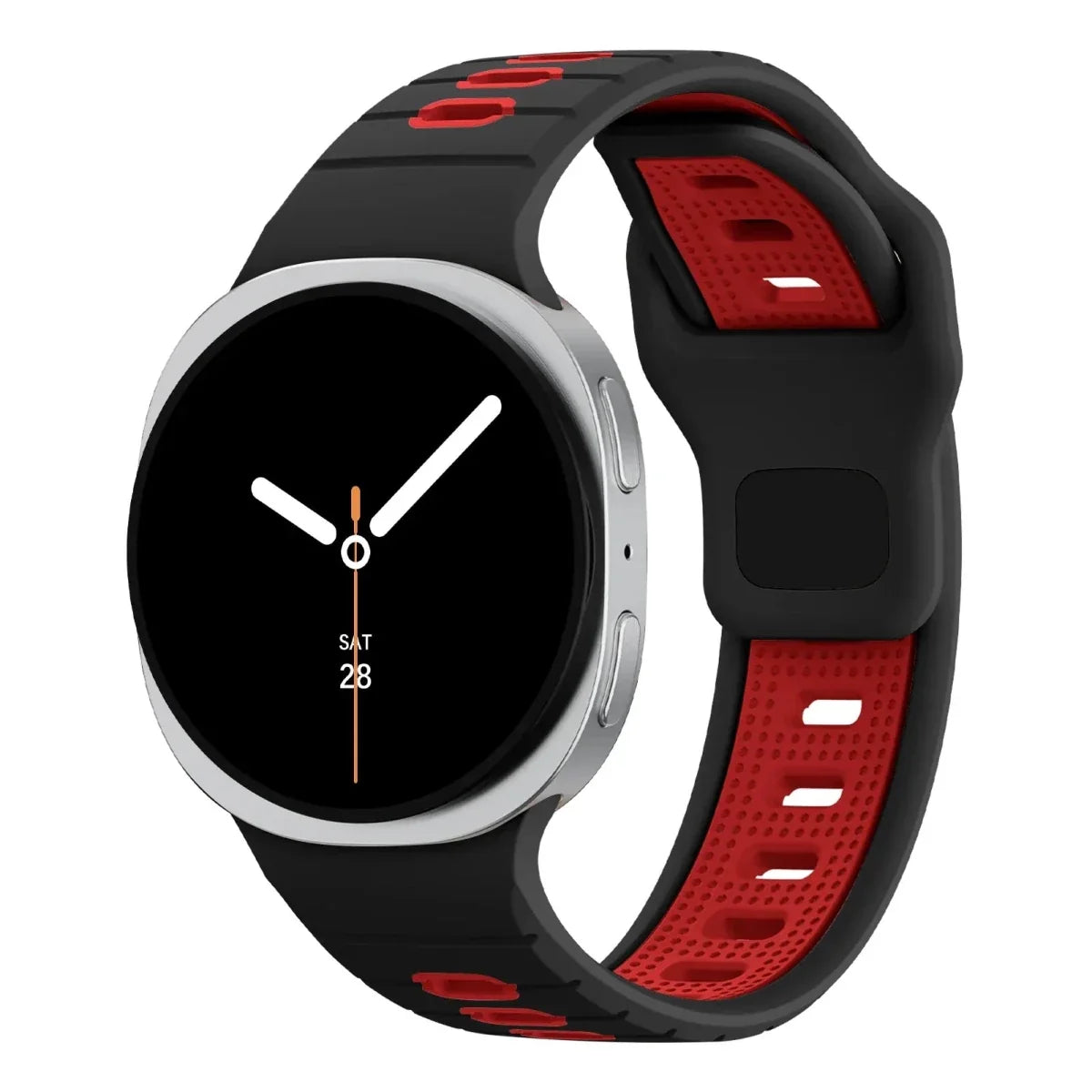 2 Tone Sports Band for Samsung Watch 8 - Black Red