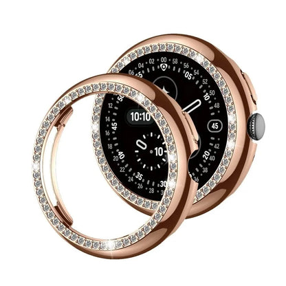 Rhinestone Diamond Case For Google Pixel Watch - Rose Gold