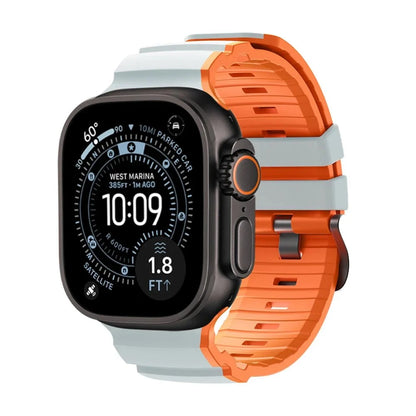 Tactical Silicone Watch Band - Gray Orange
