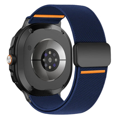Magnetic Nylon Sports Band For Samsung Watch 8 - Midnight Blue