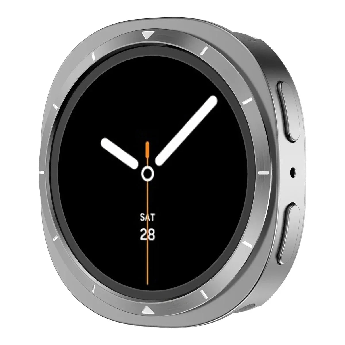 Metal Case For Samsung Watch 8 - Gray White