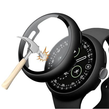 Tempered Glass Case For Google Pixel Watch - Black